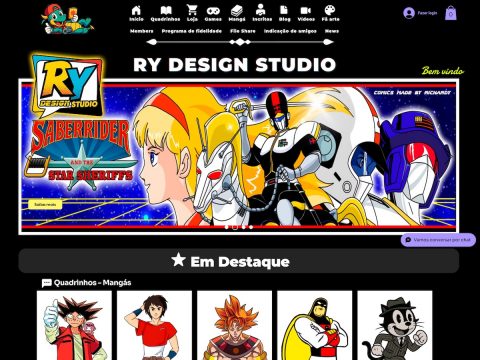 Die Website von RY Design Studio